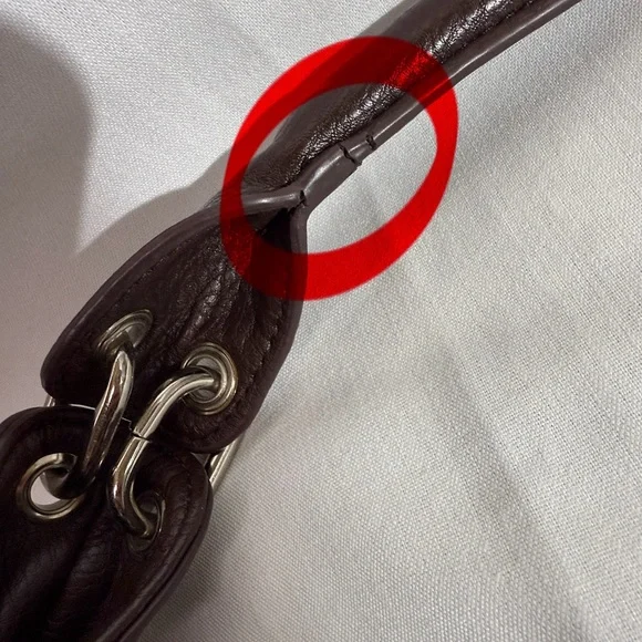 Jessica Simpson Brown Pebbled Shoulder Bag JS5132 Slouchy Buckle Hobo Purse - Picture 10 of 12